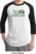 Mens St Patrick's Day Shirt Official Drinking Shirt Raglan Tee T-Shirt