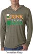 Mens St Patrick's Shirt Drink Til Yer Green Lightweight Hoodie Tee