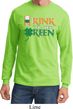 Mens St Patrick's Shirt Drink Til Yer Green Long Sleeve Tee T-Shirt