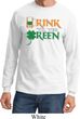 Mens St Patrick's Shirt Drink Til Yer Green Long Sleeve Tee T-Shirt