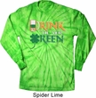 Mens St Patrick's Shirt Drink Til Yer Green Long Sleeve Tie Dye Tee