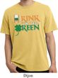 Mens St Patrick's Shirt Drink Til Yer Green Pigment Dyed Tee T-Shirt