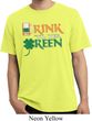 Mens St Patrick's Shirt Drink Til Yer Green Pigment Dyed Tee T-Shirt