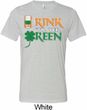 Mens St Patrick's Shirt Drink Til Yer Green Tri Blend Crewneck Tee