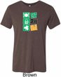 Mens St Patricks Day Eat Drink Be Irish Tri Blend Crewneck Tee T-Shirt