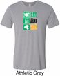 Mens St Patricks Day Eat Drink Be Irish Tri Blend Crewneck Tee T-Shirt
