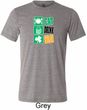 Mens St Patricks Day Eat Drink Be Irish Tri Blend Crewneck Tee T-Shirt