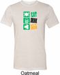Mens St Patricks Day Eat Drink Be Irish Tri Blend Crewneck Tee T-Shirt