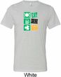Mens St Patricks Day Eat Drink Be Irish Tri Blend Crewneck Tee T-Shirt