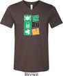 Mens St Patricks Day Eat Drink Be Irish Tri Blend V-neck Tee T-Shirt