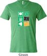 Mens St Patricks Day Eat Drink Be Irish Tri Blend V-neck Tee T-Shirt
