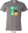 Mens St Patricks Day Eat Drink Be Irish Tri Blend V-neck Tee T-Shirt
