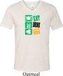 Mens St Patricks Day Eat Drink Be Irish Tri Blend V-neck Tee T-Shirt