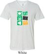 Mens St Patricks Day Eat Drink Be Irish Tri Blend V-neck Tee T-Shirt