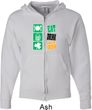 Mens St Patricks Day Hoodie Eat Drink Be Irish Full Zip Hoody