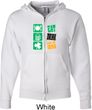 Mens St Patricks Day Hoodie Eat Drink Be Irish Full Zip Hoody