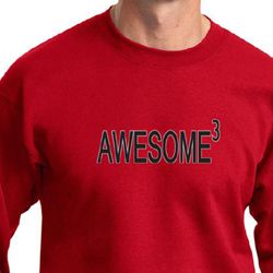 Mens Sweatshirt Awesome Cubed Sweat Shirt