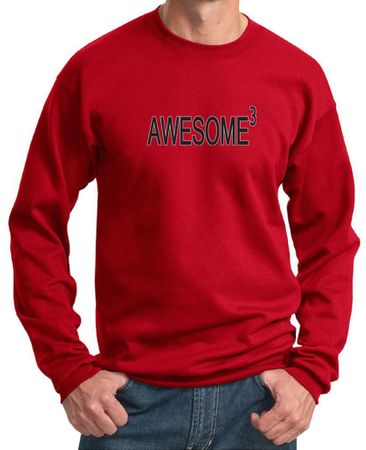 Mens Sweatshirt Awesome Cubed Sweat Shirt