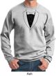 Mens Sweatshirt Basic Black Tuxedo Sweat Shirt