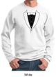 Mens Sweatshirt Basic Black Tuxedo Sweat Shirt