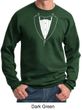 Mens Sweatshirt Basic White Tuxedo Sweat Shirt