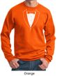 Mens Sweatshirt Basic White Tuxedo Sweat Shirt