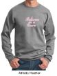 Mens Sweatshirt Breast Cancer Awareness Believe in a Cure Sweat Shirt