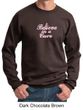 Mens Sweatshirt Breast Cancer Awareness Believe in a Cure Sweat Shirt