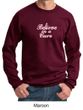 Mens Sweatshirt Breast Cancer Awareness Believe in a Cure Sweat Shirt
