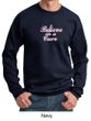 Mens Sweatshirt Breast Cancer Awareness Believe in a Cure Sweat Shirt