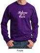 Mens Sweatshirt Breast Cancer Awareness Believe in a Cure Sweat Shirt