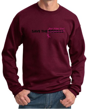 Mens Sweatshirt Breast Cancer Awareness Best Pillows Ever Sweat Shirt