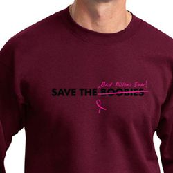 Mens Sweatshirt Breast Cancer Awareness Best Pillows Ever Sweat Shirt