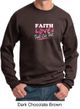 Mens Sweatshirt Breast Cancer Awareness Faith Love Fight Sweat Shirt