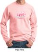 Mens Sweatshirt Breast Cancer Awareness Faith Love Fight Sweat Shirt