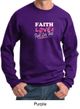 Mens Sweatshirt Breast Cancer Awareness Faith Love Fight Sweat Shirt