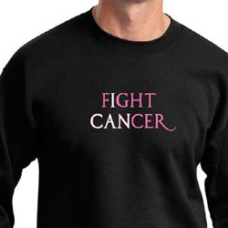 Mens Sweatshirt Breast Cancer Awareness Fight Cancer Sweat Shirt