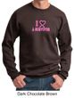 Mens Sweatshirt Breast Cancer Awareness I Heart a Survivor Sweat Shirt