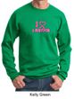 Mens Sweatshirt Breast Cancer Awareness I Heart a Survivor Sweat Shirt