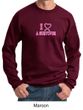 Mens Sweatshirt Breast Cancer Awareness I Heart a Survivor Sweat Shirt