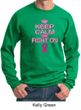 Mens Sweatshirt Breast Cancer Awareness Keep Calm Sweat Shirt
