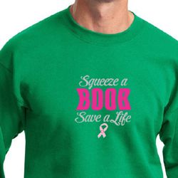 Mens Sweatshirt Breast Cancer Awareness Save a Life Sweat Shirt