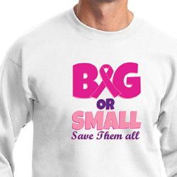 Mens Sweatshirt Breast Cancer Awareness Save Them All Sweat Shirt