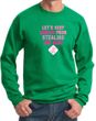 Mens Sweatshirt Breast Cancer Awareness Second 2nd Base Sweat Shirt