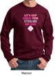 Mens Sweatshirt Breast Cancer Awareness Second 2nd Base Sweat Shirt