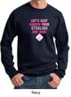 Mens Sweatshirt Breast Cancer Awareness Second 2nd Base Sweat Shirt
