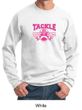 Mens Sweatshirt Breast Cancer Awareness Tackle Cancer Sweat Shirt