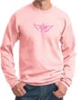 Mens Sweatshirt Breast Cancer Awareness Wings Ribbon Sweat Shirt