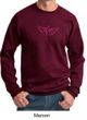 Mens Sweatshirt Breast Cancer Awareness Wings Ribbon Sweat Shirt