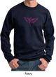 Mens Sweatshirt Breast Cancer Awareness Wings Ribbon Sweat Shirt